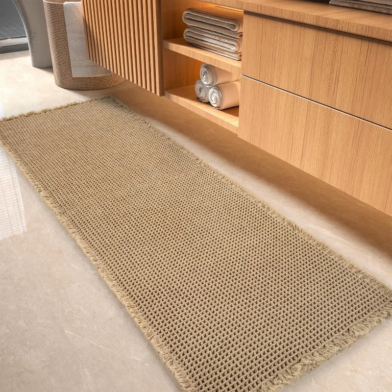 Waffle Bath Mat-Runner Rug, Super Absorbent Non Slip Bath Mat with Tassels, Machine Washable Long Bathroom Rugs
Waffle Bath Mat-Runner Rug, Super Absorbent Non Slip Bath Mat with Tassels, Machine Washable Long Bathroom Rugs