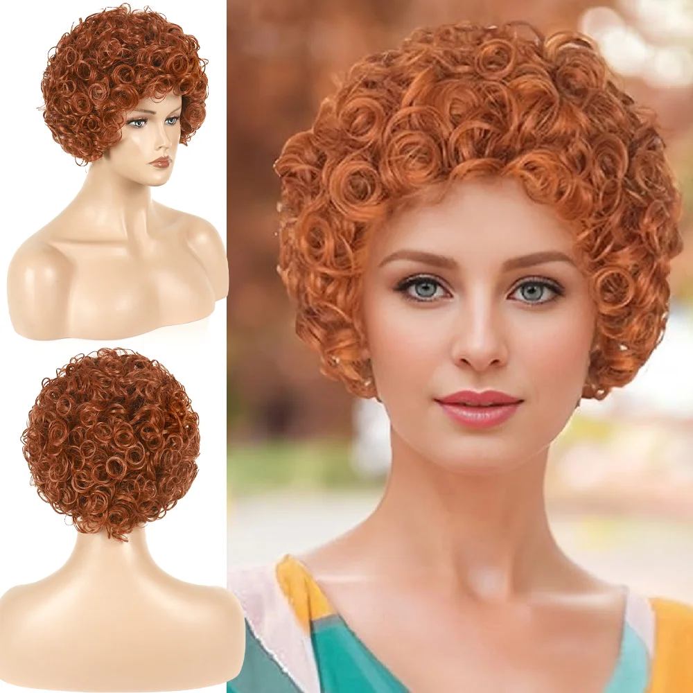 Roberts' 8-Inch Brown Short Curly Synthetic Hair Is Suitable For Women'S Daily Party High-Temperature Fiber Wig To Be Fluffy
Roberts' 8-Inch Brown Short Curly Synthetic Hair Is Suitable For Women'S Daily Party High-Temperature Fiber Wig To Be Fluffy