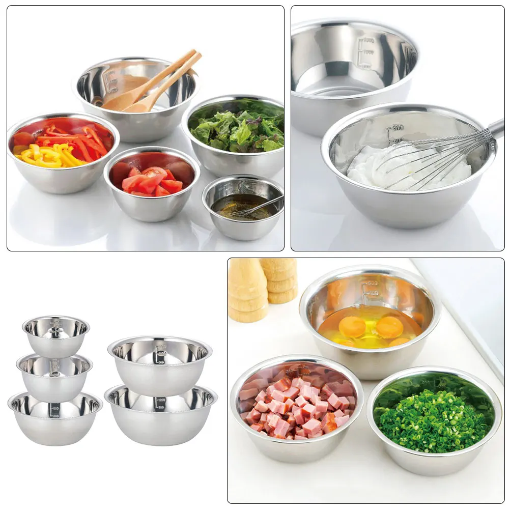 1 set Stainless Steel Mixing Bowl Set Large Kitchen Accessory Multi-Functional Salad Soup Mixing Household Washing
1 set Stainless Steel Mixing Bowl Set Large Kitchen Accessory Multi-Functional Salad Soup Mixing Household Washing