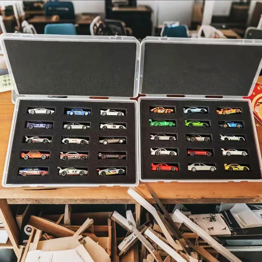Transparent Storage Box with Lid and Cotton Plate, 15-position Display Case for 1/64 Car Models, Hot Wheels Showcase
Transparent Storage Box with Lid and Cotton Plate, 15-position Display Case for 1/64 Car Models, Hot Wheels Showcase
