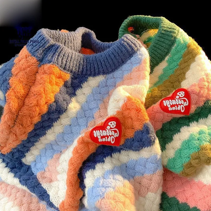 2022 New Arrival Autumn Women Casual Loose Long Sleeve O-neck Pullover All-matched Sweet Cute Striped Knitted Sweater P853
2022 New Arrival Autumn Women Casual Loose Long Sleeve O-neck Pullover All-matched Sweet Cute Striped Knitted Sweater P853