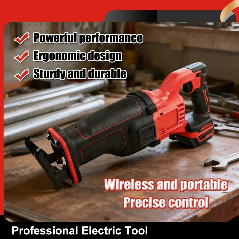 Brushless Reciprocating SawHigh-Power Cutting Saw Electric Saber Saw Cordless Metal Wood Cutting Power Tools For Milwaukee
Brushless Reciprocating SawHigh-Power Cutting Saw Electric Saber Saw Cordless Metal Wood Cutting Power Tools For Milwaukee