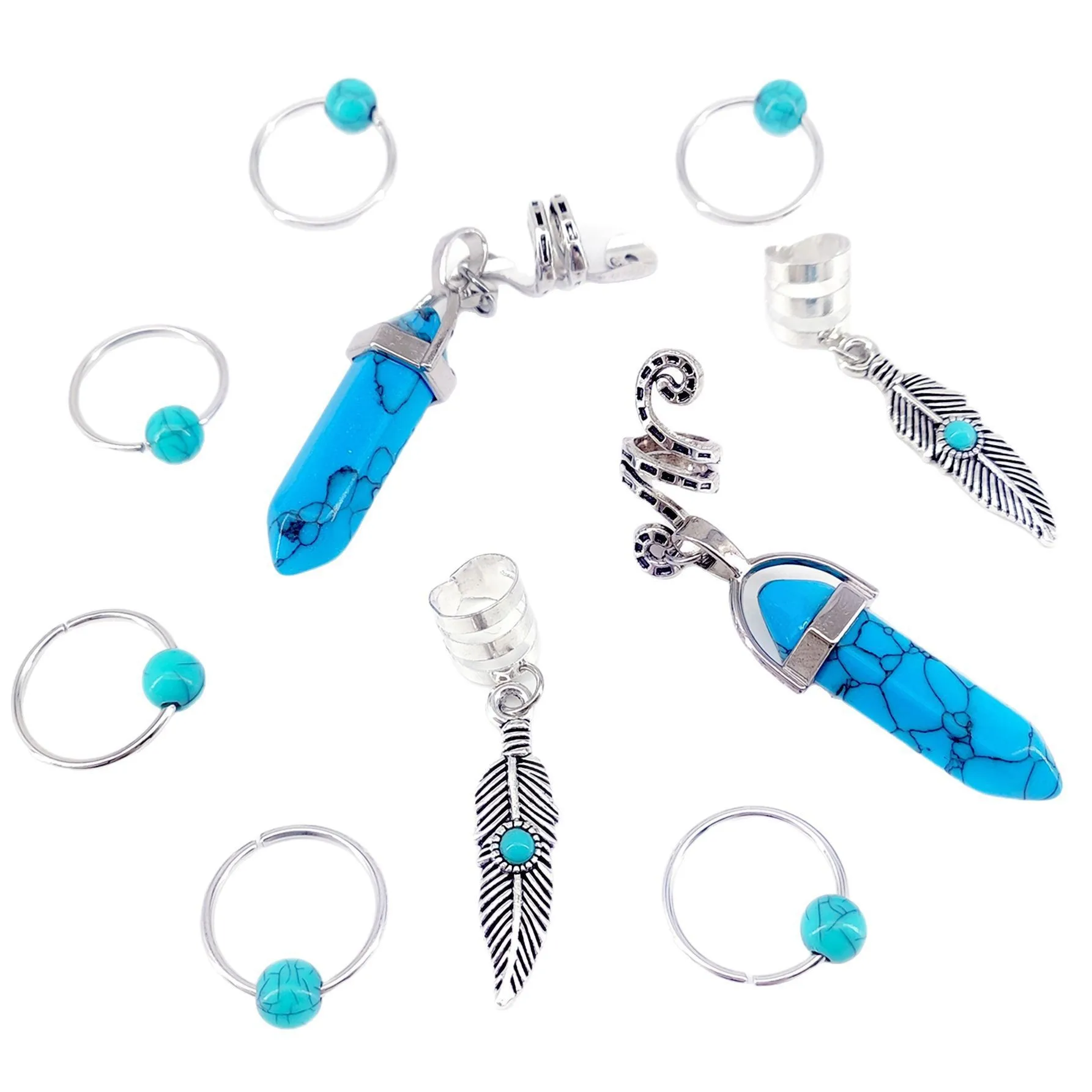 Premium Vintage Silver Tone Blue Totem Turquoise Crystal Alloy Hair Loop Set for Hair Decoration
Premium Vintage Silver Tone Blue Totem Turquoise Crystal Alloy Hair Loop Set for Hair Decoration