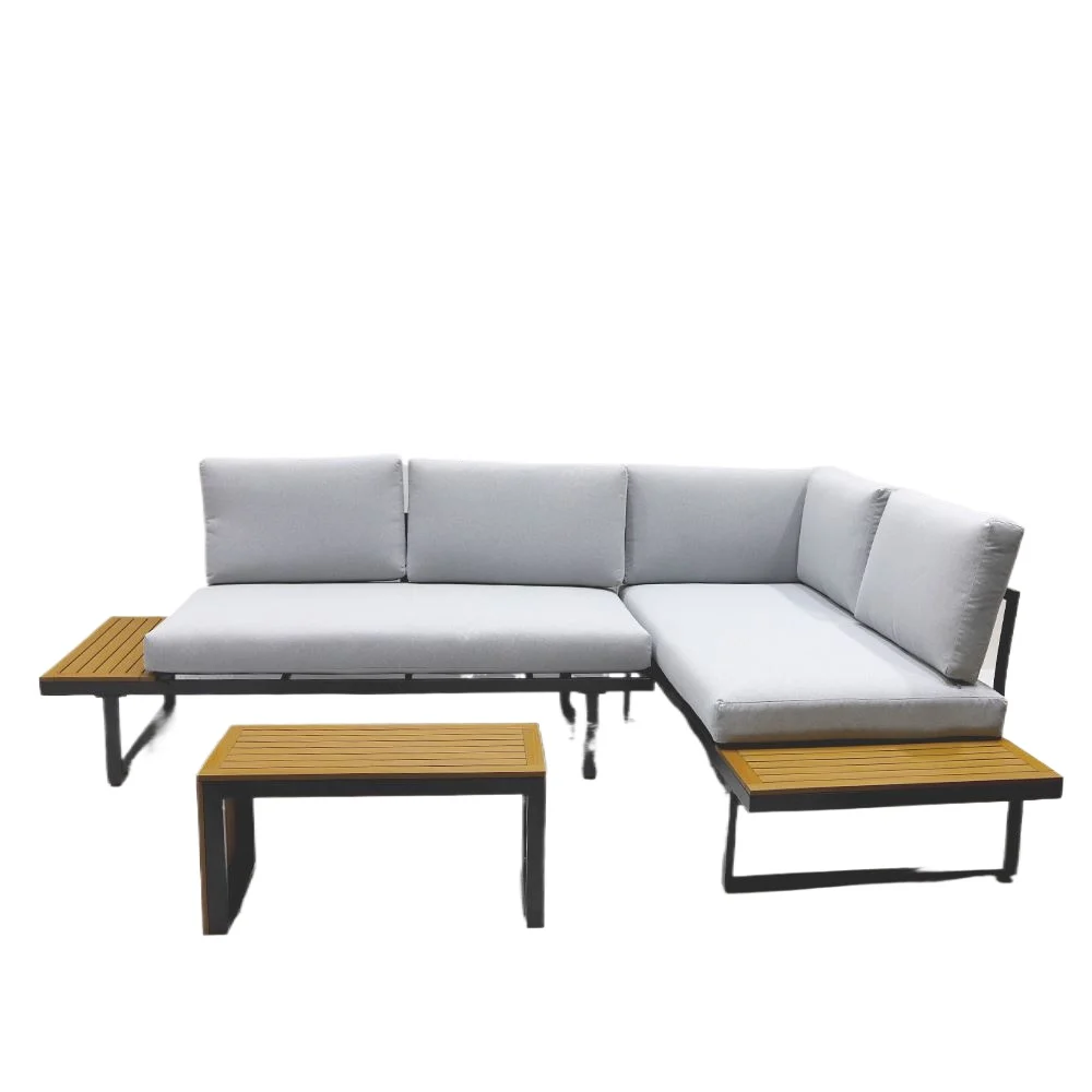 Modern Outdoor Lounge Sectional Patio Sofa Set Garden Sofa Aluminum Plastic Wood Outdoor Furniture Sofa Sets
Modern Outdoor Lounge Sectional Patio Sofa Set Garden Sofa Aluminum Plastic Wood Outdoor Furniture Sofa Sets