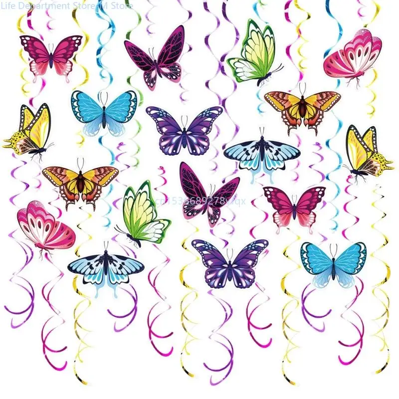 48Pcs Bright Butterfly Hanging Swirls Beautiful Butterfly Swirls Hanging Ornament for Artistic Homes Decoration
48Pcs Bright Butterfly Hanging Swirls Beautiful Butterfly Swirls Hanging Ornament for Artistic Homes Decoration