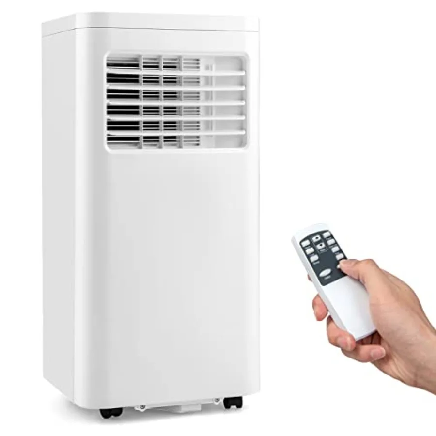 3-in-1 Portable Air Conditioner for home/office use, white ABS plastic unit with 5000 BTU cooling, quiet operation, 1-24H timer
3-in-1 Portable Air Conditioner for home/office use, white ABS plastic unit with 5000 BTU cooling, quiet operation, 1-24H timer