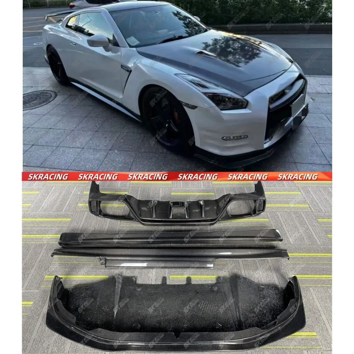 Carbon Fiber Front Lip Rear Diffuser Side Skirts Kits For Nissan GTR R35 2009-16
Carbon Fiber Front Lip Rear Diffuser Side Skirts Kits For Nissan GTR R35 2009-16