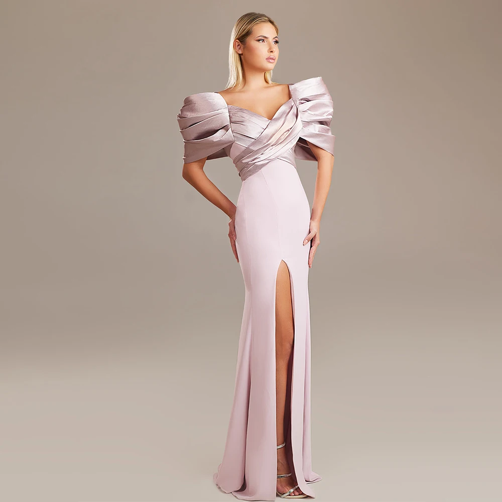 Customized Modern Evening Dresses for Women Mermaid Puff Sleeves Luxury Evening Gowns Long High Split V Neck Sexy Formal Dress
Customized Modern Evening Dresses for Women Mermaid Puff Sleeves Luxury Evening Gowns Long High Split V Neck Sexy Formal Dress