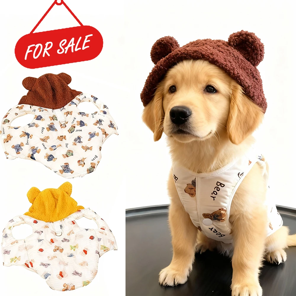 Winter Dog Cat Hooded Vest Jacket, Warm Fleece Lined Windproof Sleeveless Coat for Small Medium Large Pets, Outdoor Cold Weather
Winter Dog Cat Hooded Vest Jacket, Warm Fleece Lined Windproof Sleeveless Coat for Small Medium Large Pets, Outdoor Cold Weather