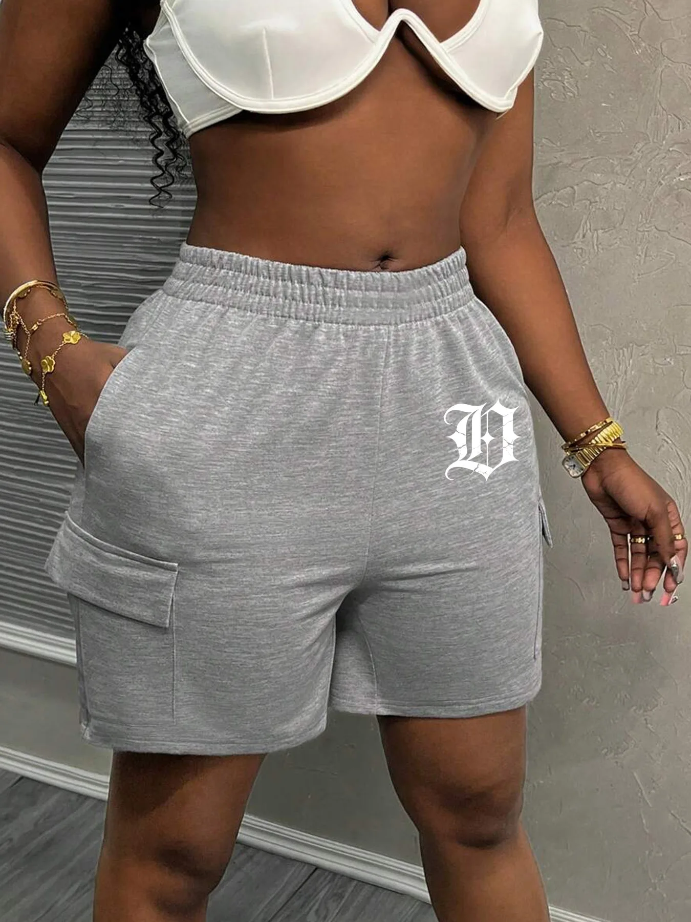 Women's Grey Gothic Letter Print Cargo Sweat Shorts women shorts women clothing y2k shorts
Women's Grey Gothic Letter Print Cargo Sweat Shorts women shorts women clothing y2k shorts