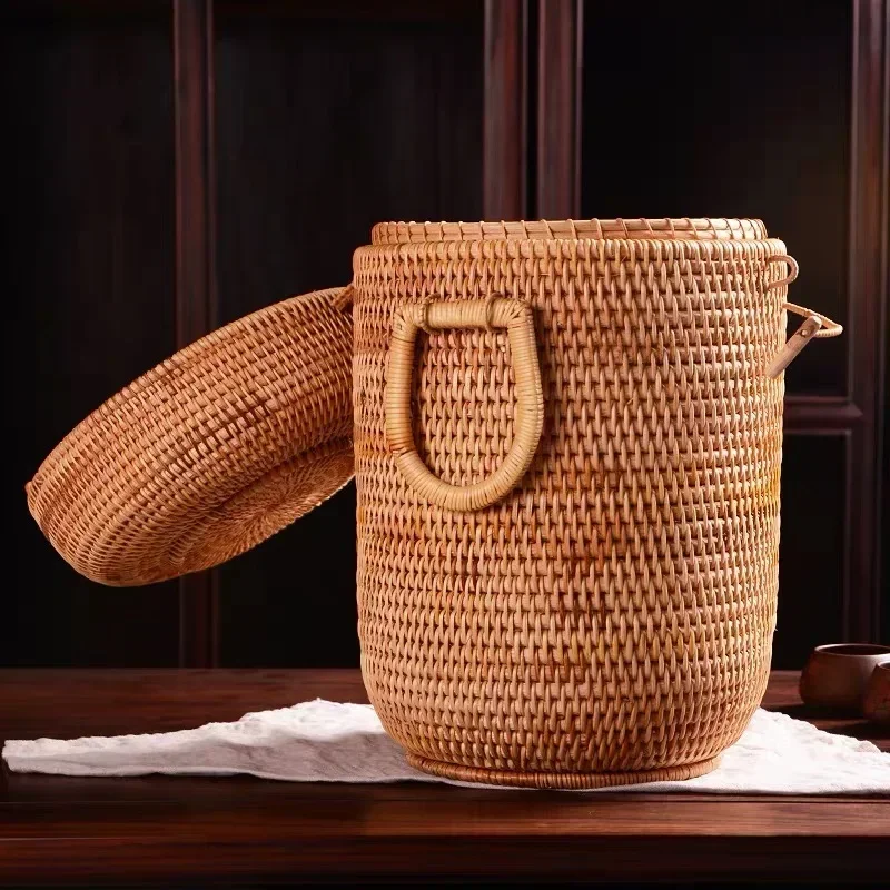 Multifunction Hand Woven Rattan Storage Basket Rattan Organizadores for Sundries Jewelry Tea Ornaments Food Storage Container
Multifunction Hand Woven Rattan Storage Basket Rattan Organizadores for Sundries Jewelry Tea Ornaments Food Storage Container