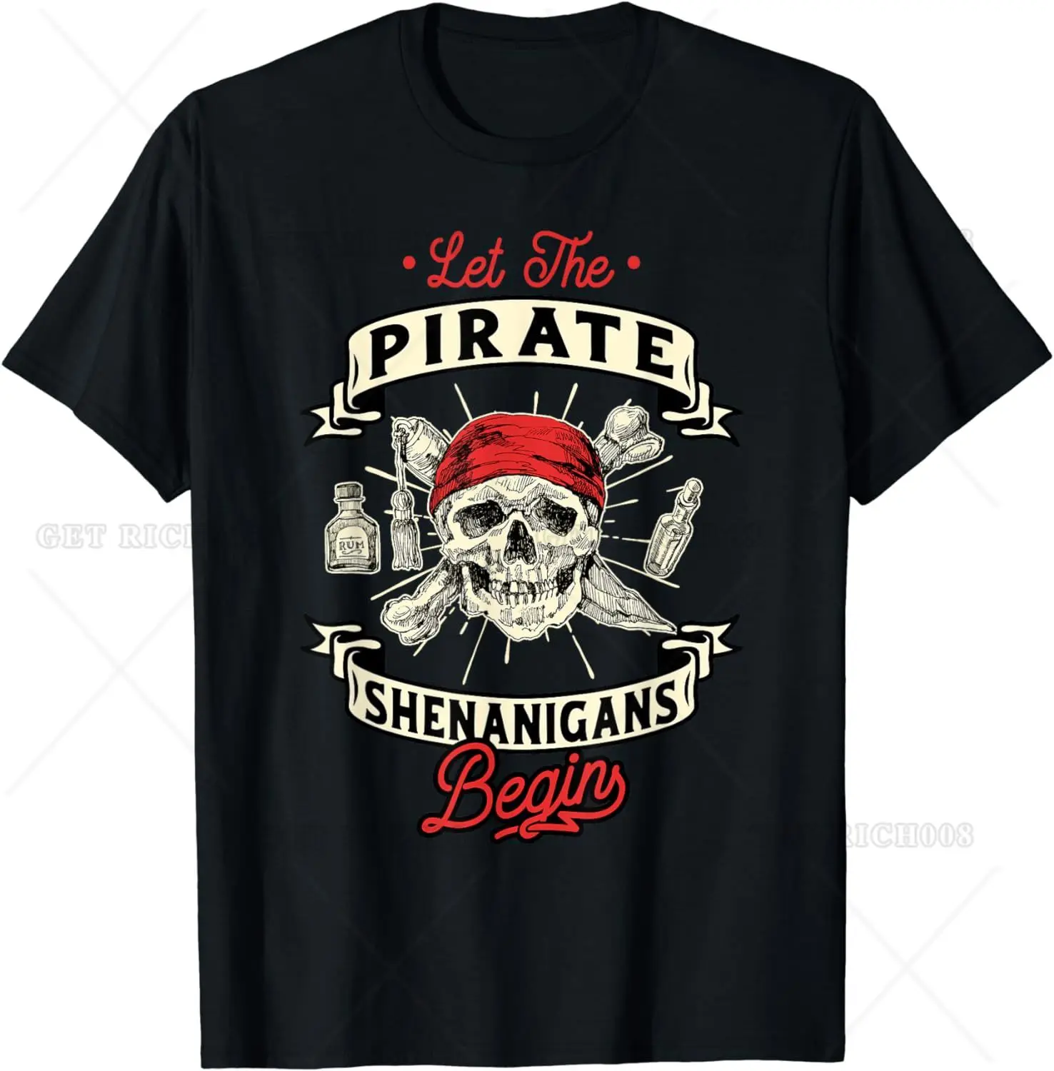 Let The Pirate Shenanigans Begin Crossbones Cool T-Shirt for Men Women T Shirts Lightweight Cotton Print Casual
Let The Pirate Shenanigans Begin Crossbones Cool T-Shirt for Men Women T Shirts Lightweight Cotton Print Casual