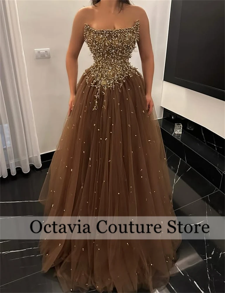 Beautiful Sweetheart Rhinestone Bodice Beaded Tulle Gold Prom Dresses Long A-Line Crystal Evening Party Prom Dress
Beautiful Sweetheart Rhinestone Bodice Beaded Tulle Gold Prom Dresses Long A-Line Crystal Evening Party Prom Dress