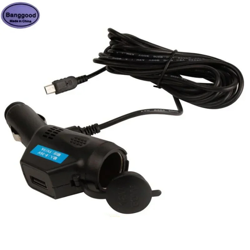 8V-36V to DC 5V 3A Mini 5PIN Plug Car Cigarette Lighter Charger Adapter For Vehicle DVR Charging with 3.5m Cable USB Charge Port
8V-36V to DC 5V 3A Mini 5PIN Plug Car Cigarette Lighter Charger Adapter For Vehicle DVR Charging with 3.5m Cable USB Charge Port