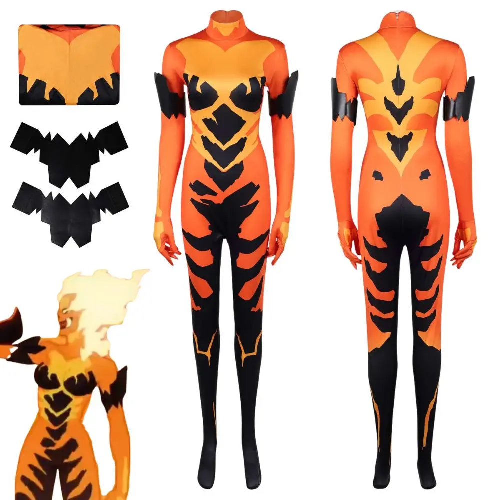 Костюм Volcanikka Cosplay Cartoon Invincible 4, женский комбинезон, боди, наряд для ролевых игр, женский карнавальный костюм на Хэллоуин
Костюм Volcanikka Cosplay Cartoon Invincible 4, женский комбинезон, боди, наряд для ролевых игр, женский карнавальный костюм на Хэллоуин