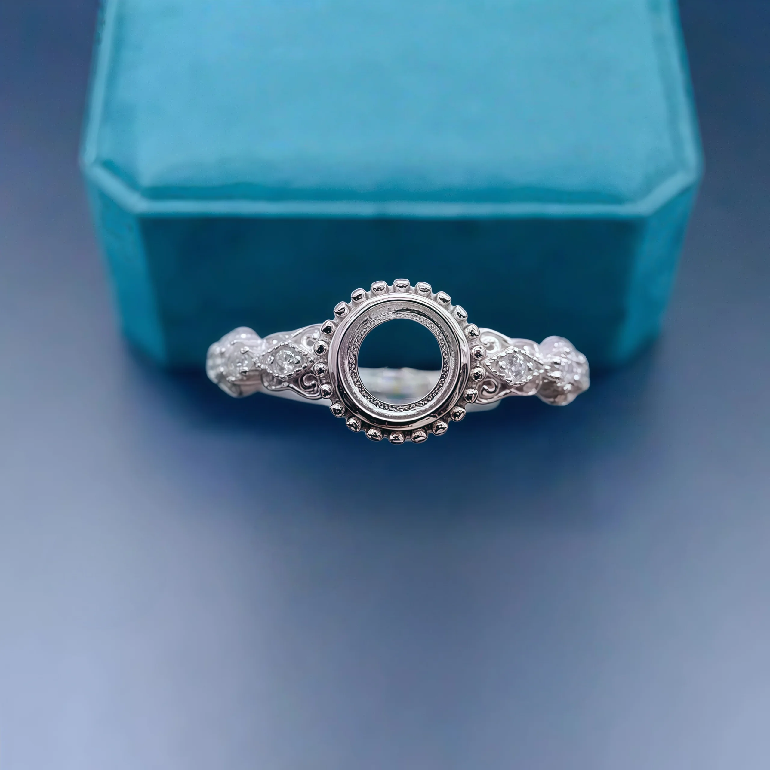 Setting 5mm Round Stone Fashion DIY Empty Ring Holder S925 Sterling Silver Design Fine Charm Jewelry for Woman
Setting 5mm Round Stone Fashion DIY Empty Ring Holder S925 Sterling Silver Design Fine Charm Jewelry for Woman