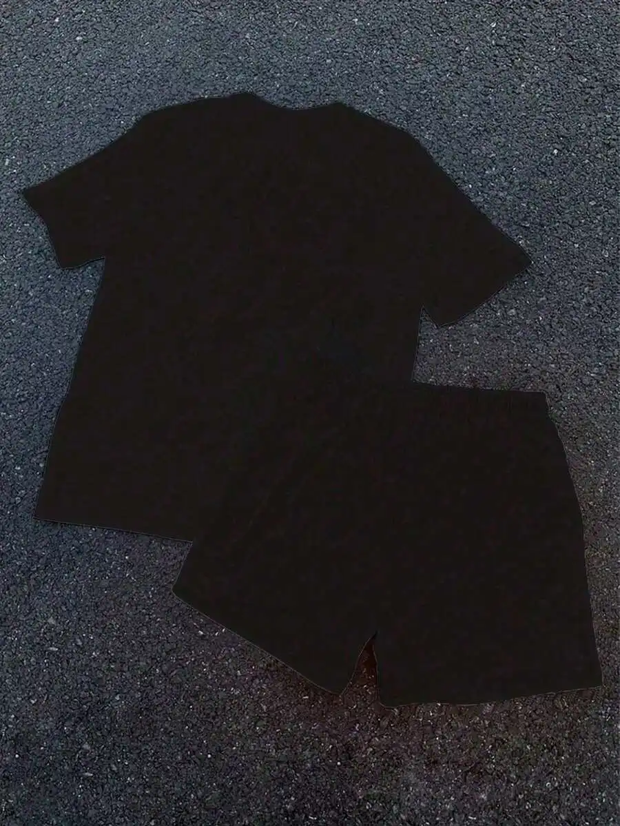 Mens Two-Piece Short Sleeve T-Shirt And Shorts Set, Casual Spring Autumn Outfit, Soft Comfortable Streetwear
Mens Two-Piece Short Sleeve T-Shirt And Shorts Set, Casual Spring Autumn Outfit, Soft Comfortable Streetwear