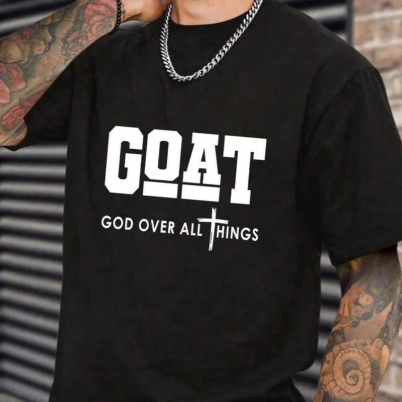 GOAT God Over All Things Christian T-Shirt for Men Women Cross Graphic Faith Shirt Religious Tee Inspirational Gift Casual Top
GOAT God Over All Things Christian T-Shirt for Men Women Cross Graphic Faith Shirt Religious Tee Inspirational Gift Casual Top