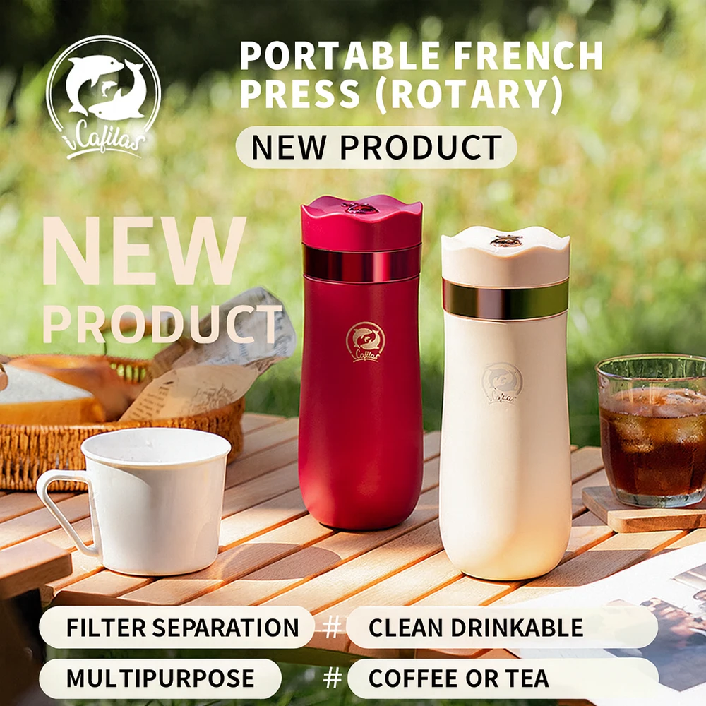 Portable French Press Travel Mug 304 Stainless Steel Thermos Cup 320ml Leakproof Coffee Tea Bottle For Office Outdoor
Portable French Press Travel Mug 304 Stainless Steel Thermos Cup 320ml Leakproof Coffee Tea Bottle For Office Outdoor