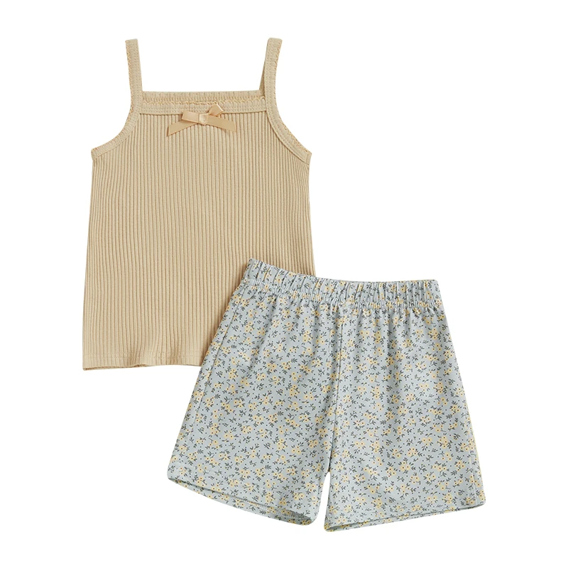 Baby Toddler Girl Shorts Set Bow Spaghetti Strap Tops Floral Elastic Waist Shorts 2 Piece Summer Outfit
Baby Toddler Girl Shorts Set Bow Spaghetti Strap Tops Floral Elastic Waist Shorts 2 Piece Summer Outfit