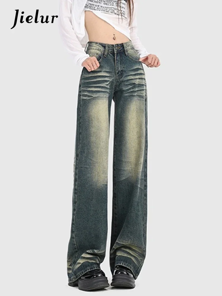 Jielur Vintage Loose Slim Straight Women's Jeans Fashion Office Ladies American Style Sexy Distressed Chic Female Wide Leg Pants
Jielur Vintage Loose Slim Straight Women's Jeans Fashion Office Ladies American Style Sexy Distressed Chic Female Wide Leg Pants