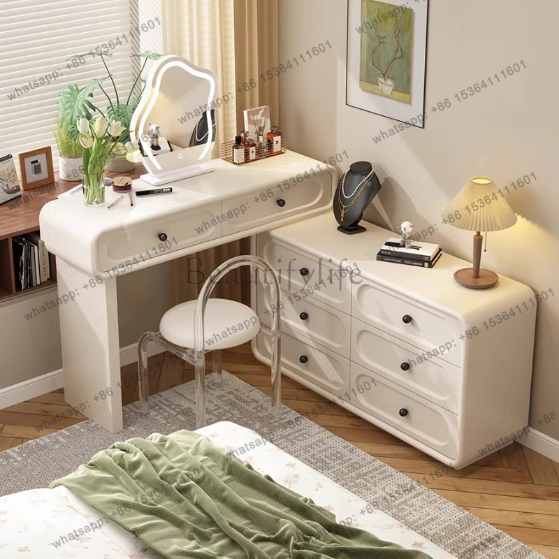 Light Mirror Stool Vanity Table Makeup Aesthetic Decor Luxury Dressing Table 6Drawer Storage Modern Bedroom Furniture
Light Mirror Stool Vanity Table Makeup Aesthetic Decor Luxury Dressing Table 6Drawer Storage Modern Bedroom Furniture