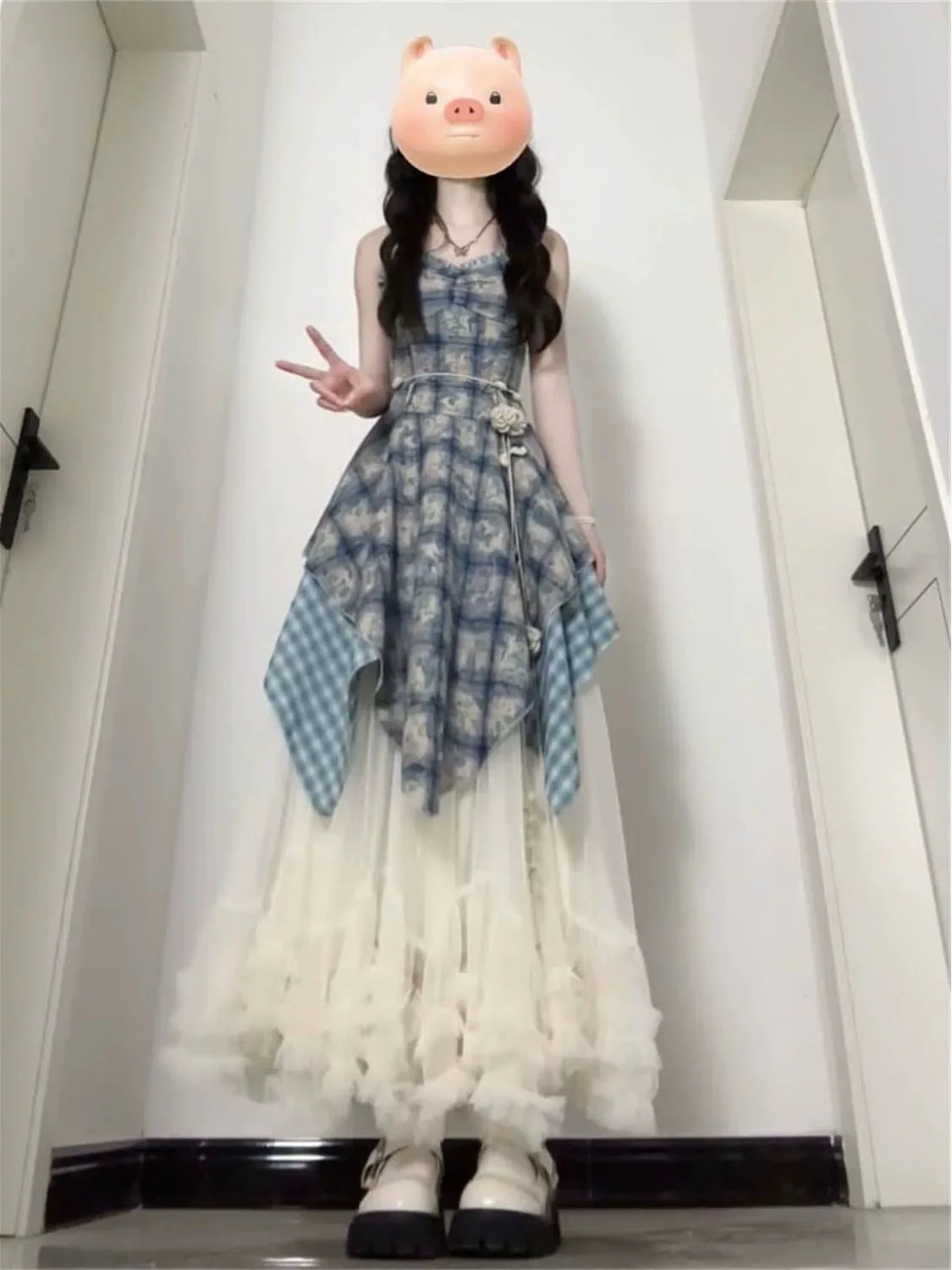 Summer Beauty Island Vacation Style Mesh Dress Set Women's High Waist Checkered Skirt And Top Tourist Fashion Outfit
Summer Beauty Island Vacation Style Mesh Dress Set Women's High Waist Checkered Skirt And Top Tourist Fashion Outfit
