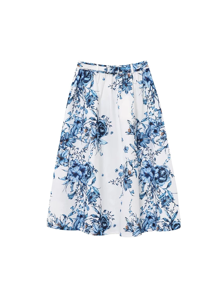 Vintage Women Flower Print Belt Skirts 2025 Fashion Ladies Casual High Waist Pleated Midi Skirt for Party Female Holiday Bottoms
Vintage Women Flower Print Belt Skirts 2025 Fashion Ladies Casual High Waist Pleated Midi Skirt for Party Female Holiday Bottoms