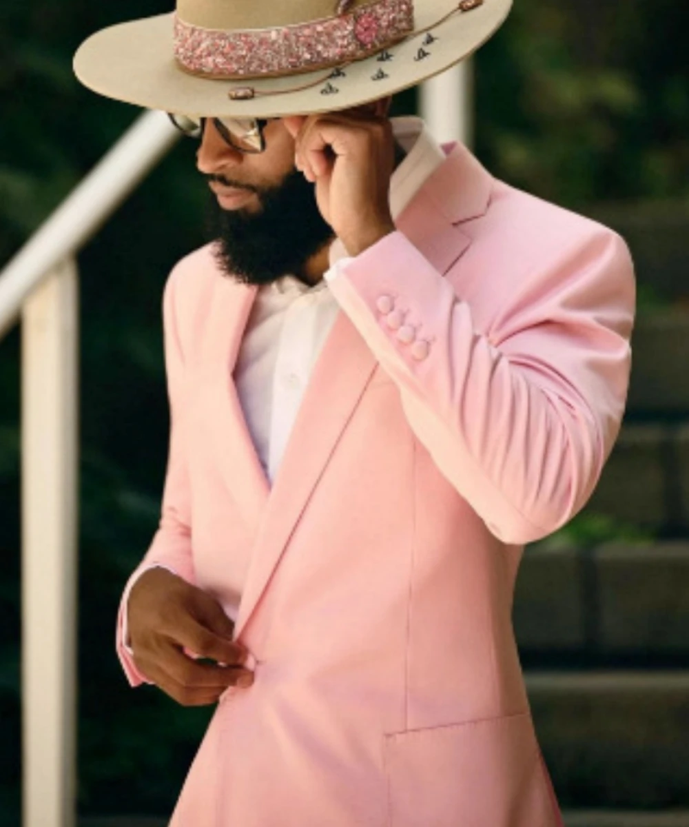 Men Suit Pink 2 Pieces Business Casual Formal for Wedding Banquet Set Jacket with Pants Trajes Elegante Para Hombres
Men Suit Pink 2 Pieces Business Casual Formal for Wedding Banquet Set Jacket with Pants Trajes Elegante Para Hombres