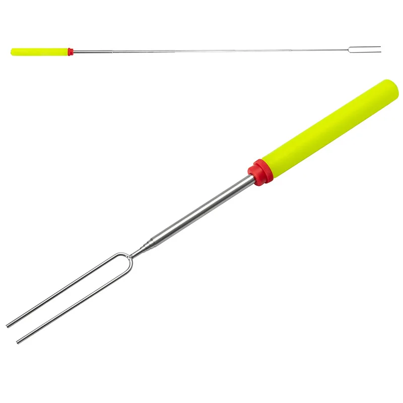 Plastic handle BBQ telescopic fork BBQ outdoor barbecue portable insulated barbecue fork
Plastic handle BBQ telescopic fork BBQ outdoor barbecue portable insulated barbecue fork