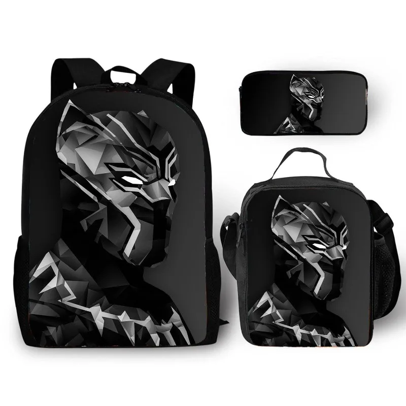 Marvel Avengers Black Panther Student Backpack 3-Piece Set Fashion Backpack Shoulder Bag Stationery Storage Pencil Bag
Marvel Avengers Black Panther Student Backpack 3-Piece Set Fashion Backpack Shoulder Bag Stationery Storage Pencil Bag