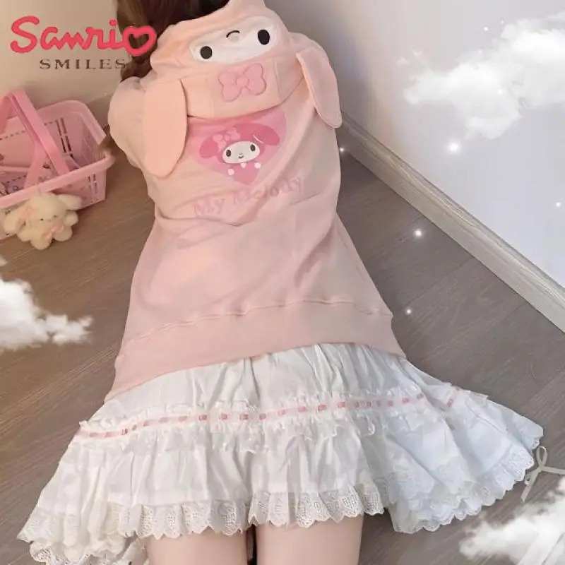 Kawaii Spring/fall New Sanrio Anime Cinnamoroll My Melody Cardigan Hooded Sweater Ins Embroidery Girl Cute Casual Loose Coat
Kawaii Spring/fall New Sanrio Anime Cinnamoroll My Melody Cardigan Hooded Sweater Ins Embroidery Girl Cute Casual Loose Coat