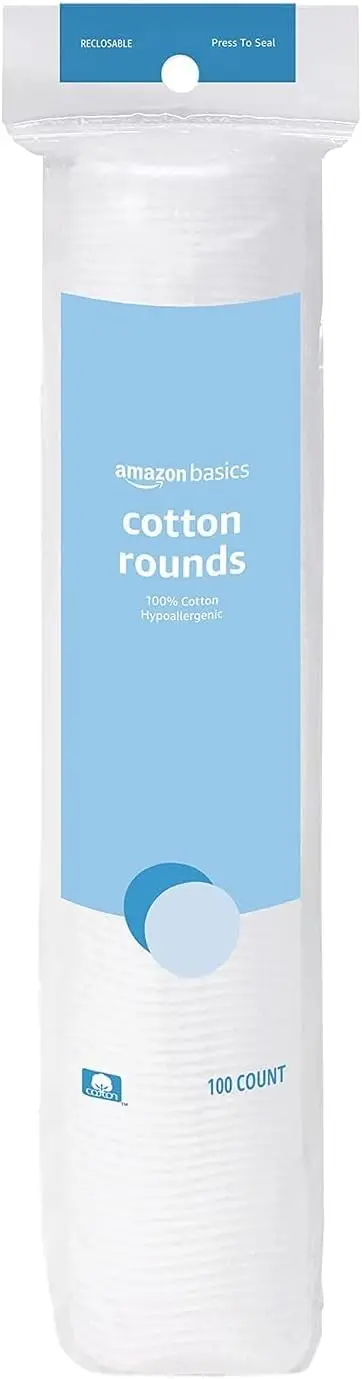 Hypoallergenic Cotton Rounds for Makeup Removal and Skincare 100 Count
Hypoallergenic Cotton Rounds for Makeup Removal and Skincare 100 Count