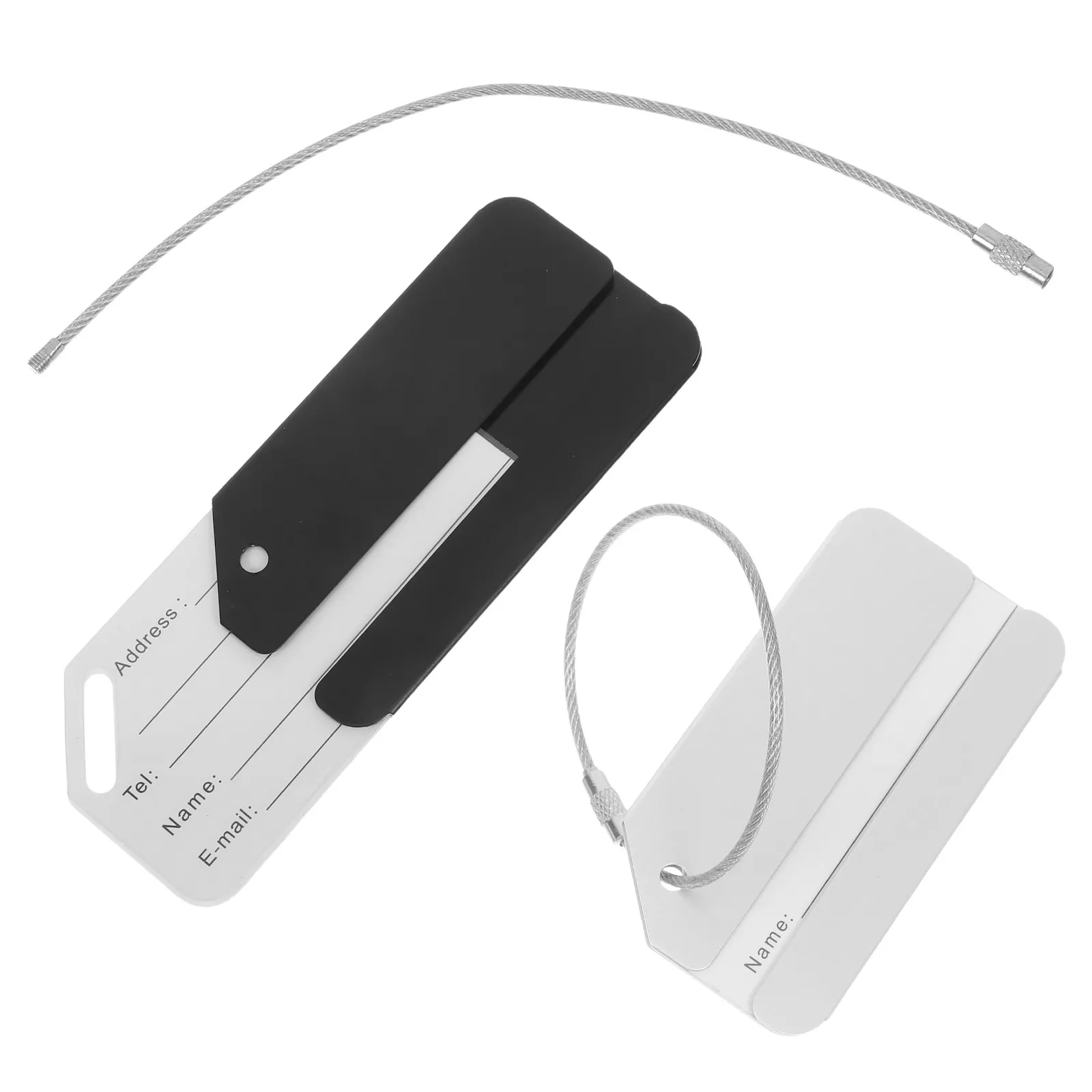 Набор из 2 премиальных багажных бирок из алюминиевого сплава, черные и серебристые, 31x15 дюймов, металлические идентификаторы для чемоданов с карточками для записи имен и номеров
Набор из 2 премиальных багажных бирок из алюминиевого сплава, черные и серебристые, 31x15 дюймов, металлические идентификаторы для чемоданов с карточками для записи имен и номеров