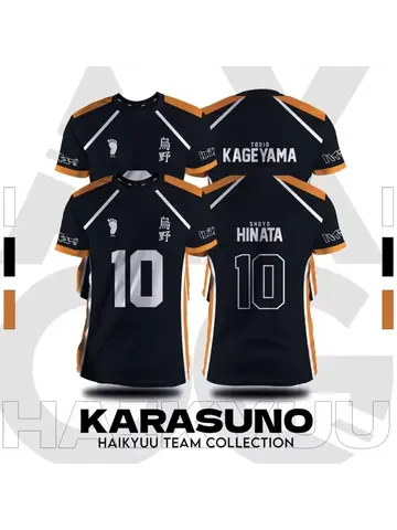 Haikyuu Fukurodani Hinata Cartoon Anime Cosplay Men Jersey Summer Short Sleeve Children Tee Top 2024 New Fashion Women T-shirt