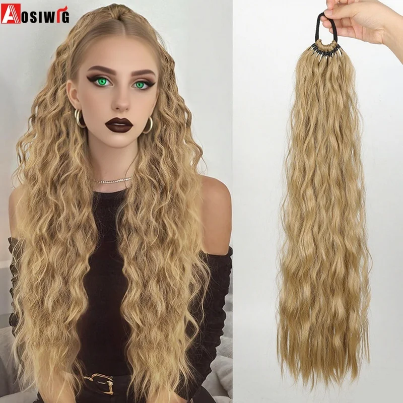 Aosiwig Synthetic Long Curly Ponytail Elastic Rubber Band Rope Hair Extensions Fake Hairpieces Daily Use Party Women Accessories
Aosiwig Synthetic Long Curly Ponytail Elastic Rubber Band Rope Hair Extensions Fake Hairpieces Daily Use Party Women Accessories