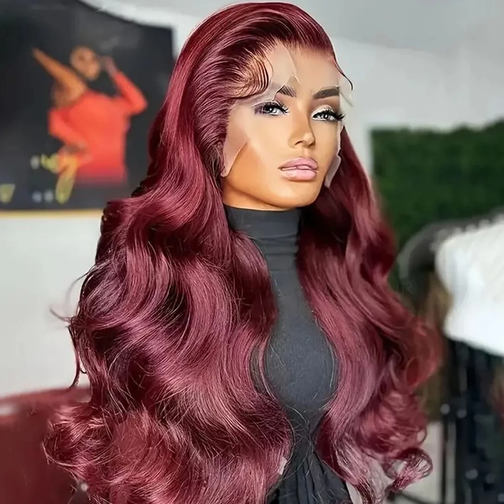 250% Density 99J Burgundy Body Wave Human Hair Wig 13x6 Lace Frontal Wigs Human Hair HD Lace Front Wig For Women
250% Density 99J Burgundy Body Wave Human Hair Wig 13x6 Lace Frontal Wigs Human Hair HD Lace Front Wig For Women