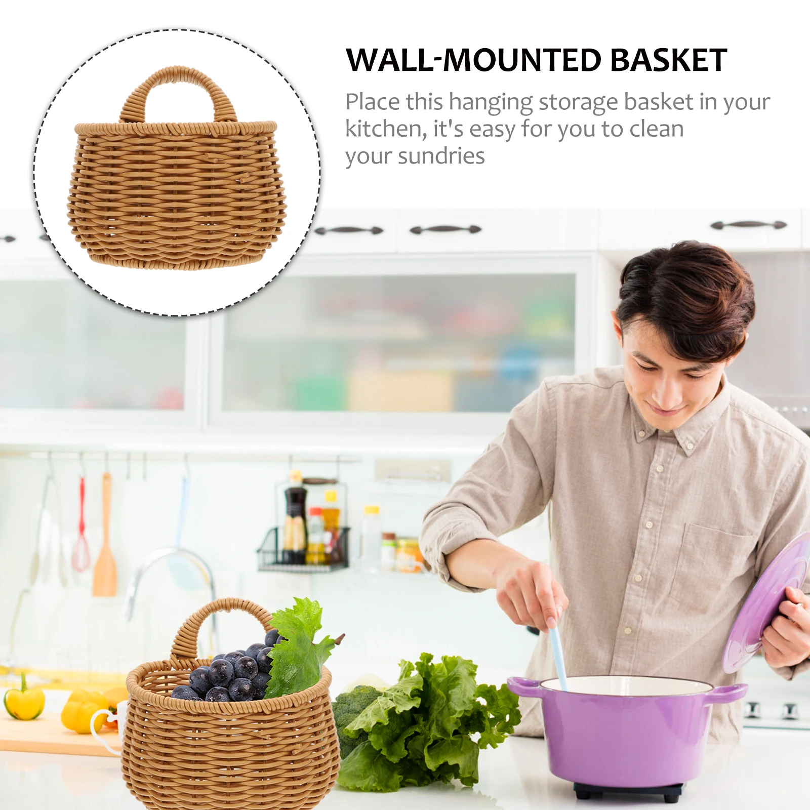Plastic Storage Baskets Wall mounted Kitchen Sundries Container Large Wicker Laundry Basket Versatile Containers Egg Basket
Plastic Storage Baskets Wall mounted Kitchen Sundries Container Large Wicker Laundry Basket Versatile Containers Egg Basket