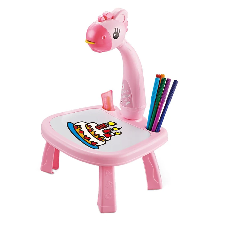 Kids Drawing Desk with Giraffe Projector Educational Toys Machine with Function Detachable Projection Painting Table(B)
Kids Drawing Desk with Giraffe Projector Educational Toys Machine with Function Detachable Projection Painting Table(B)