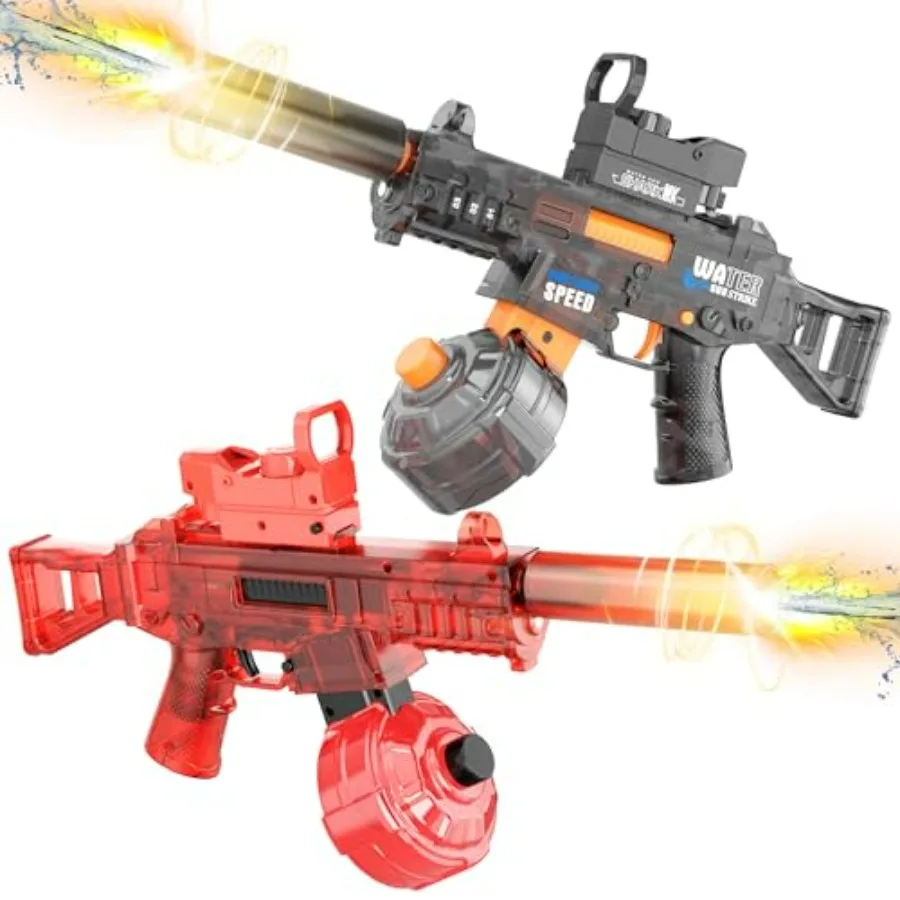 Summer outdoor swimming pool water toys for adults kids: electric water guns, ABS plastic, gray and red, 32ft long range with 3
Summer outdoor swimming pool water toys for adults kids: electric water guns, ABS plastic, gray and red, 32ft long range with 3