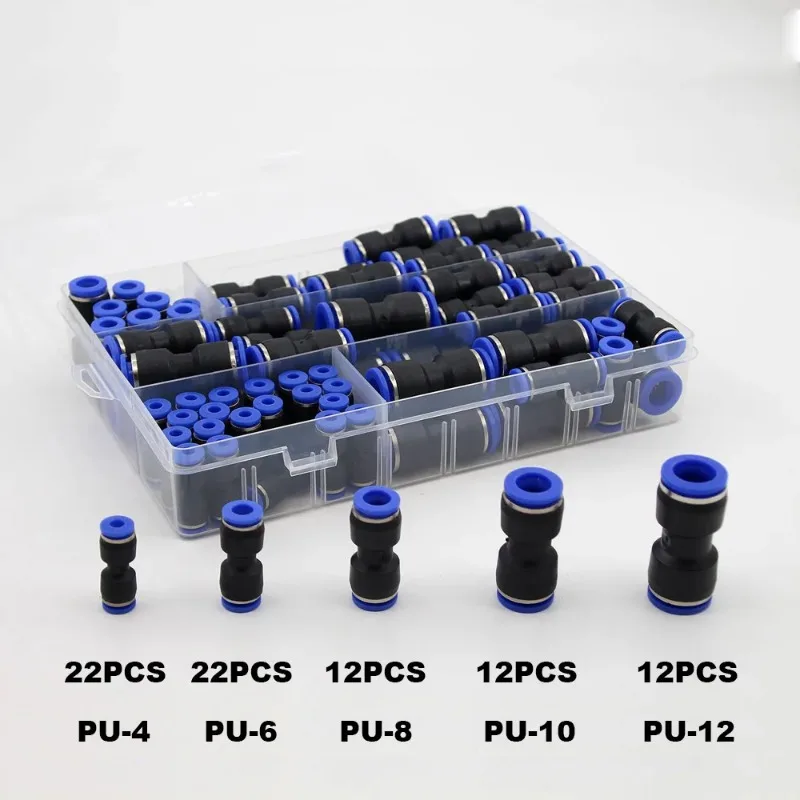 80PCS Pneumatic Fittings Connector PU Straight Through Quick Release Push In Air Compressor Water Hose Tube Pneumatic Components
80PCS Pneumatic Fittings Connector PU Straight Through Quick Release Push In Air Compressor Water Hose Tube Pneumatic Components