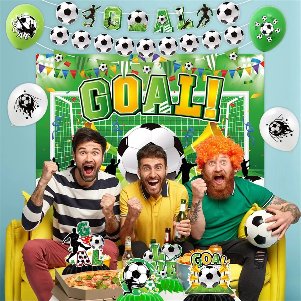 Soccer Tableware Set , Soccer Party Supplies with Banner, Plates, Cups, Napkins & Tablecloth for
Soccer Tableware Set , Soccer Party Supplies with Banner, Plates, Cups, Napkins & Tablecloth for