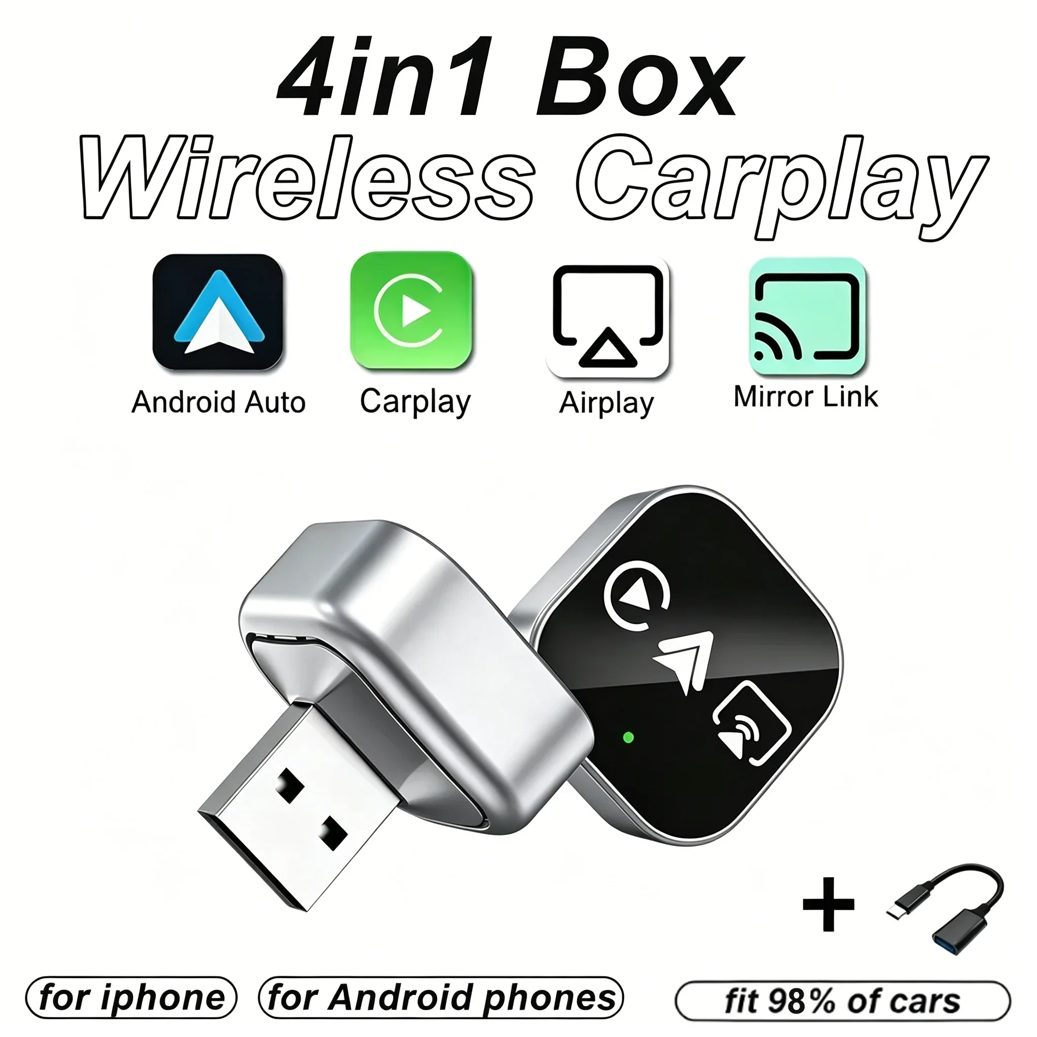 CarRocket Car Intelligent Systems Smart Car Systems 4in1 Wireless Carplay Adapter Android Auto For Built-in CarPlay Fit VW FAIT
CarRocket Car Intelligent Systems Smart Car Systems 4in1 Wireless Carplay Adapter Android Auto For Built-in CarPlay Fit VW FAIT