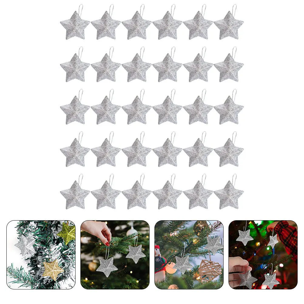 30 Pcs Window Christmas Decorations Bulk Star Ornaments Glitter Hanging Party Silver Stars
30 Pcs Window Christmas Decorations Bulk Star Ornaments Glitter Hanging Party Silver Stars