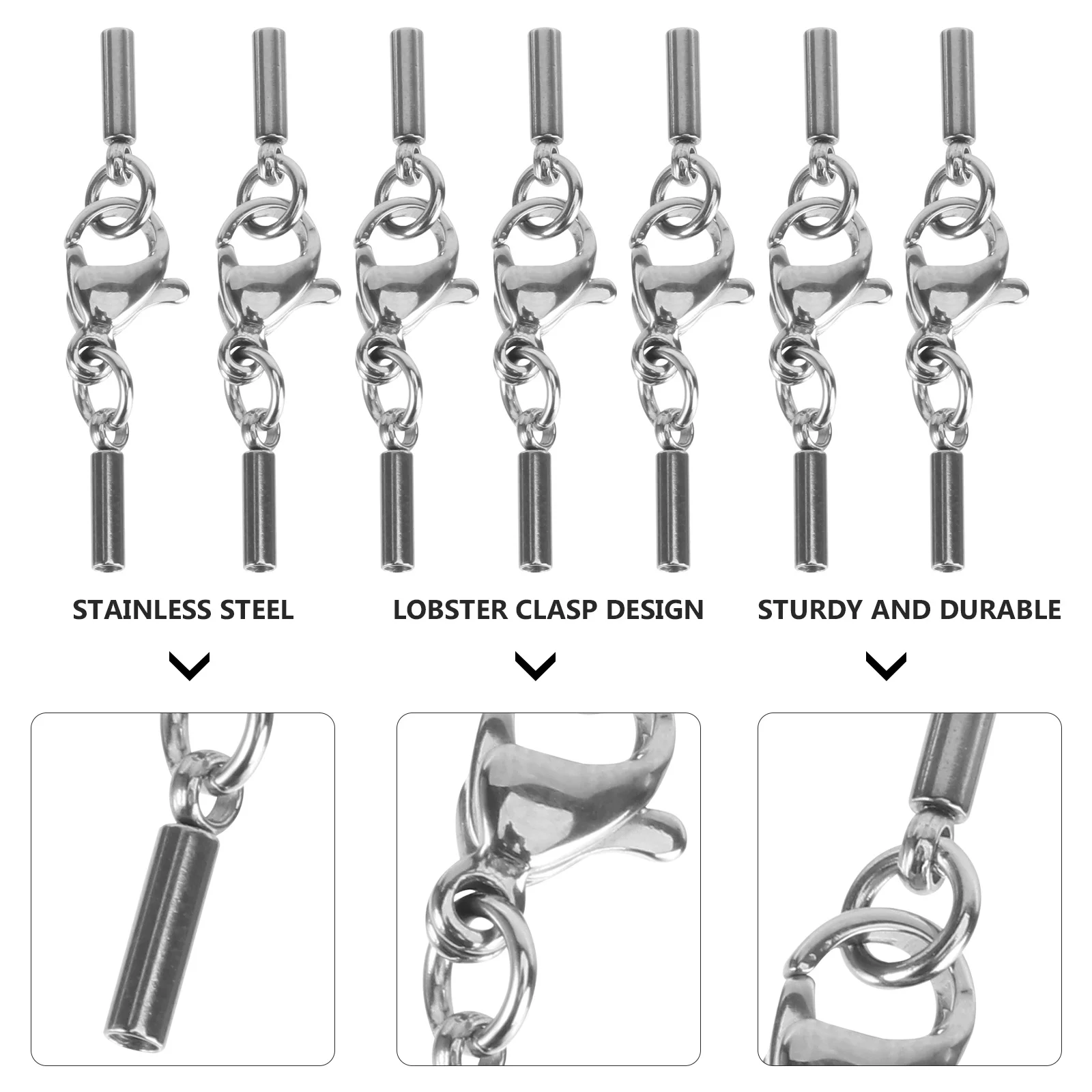 20 шт. застежек для браслетов из нержавеющей стали, фурнитура для украшений, для ожерелий, рукоделия, отверстие 1,2 мм, серебро
20 шт. застежек для браслетов из нержавеющей стали, фурнитура для украшений, для ожерелий, рукоделия, отверстие 1,2 мм, серебро