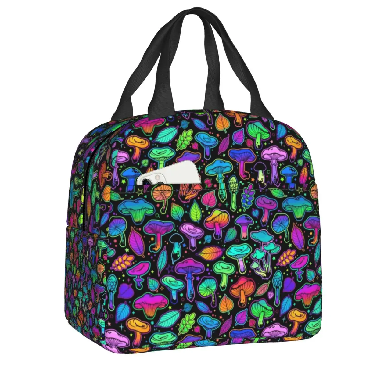 Изолированная сумка для обеда Custom Magic Rainbow Mushroom для женщин, портативная термосумка-холодильник в стиле бохо, для офиса и путешествий
Изолированная сумка для обеда Custom Magic Rainbow Mushroom для женщин, портативная термосумка-холодильник в стиле бохо, для офиса и путешествий