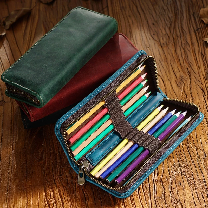 Retro Leather Pen Bag Portable Pencil Case Pen Box Compact Size 7.87 3Inch Birthday Gift for Business Women Men H8WD
Retro Leather Pen Bag Portable Pencil Case Pen Box Compact Size 7.87 3Inch Birthday Gift for Business Women Men H8WD