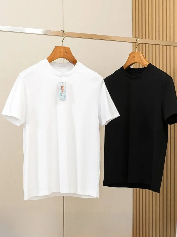 Italian Luxury Liquid Ammonia Double Silk Light Cotton round Neck Short Sleeve T-Shirt Smooth And Fine Men's High End C...
Italian Luxury Liquid Ammonia Double Silk Light Cotton round Neck Short Sleeve T-Shirt Smooth And Fine Men's High End C...