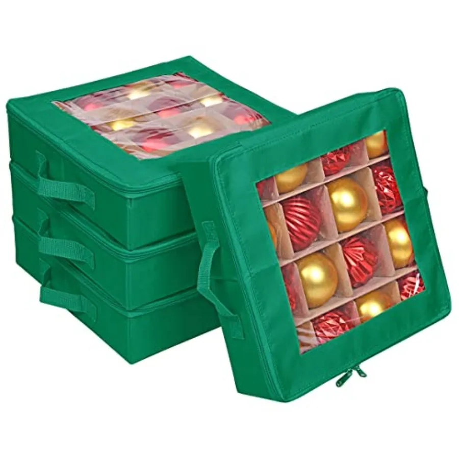 4 Pcs Christmas Ornament Storage Boxes with Dividers 4 Individual Trays Hold 64 Holiday Decoration Balls Durable Ornaments Orga
4 Pcs Christmas Ornament Storage Boxes with Dividers 4 Individual Trays Hold 64 Holiday Decoration Balls Durable Ornaments Orga