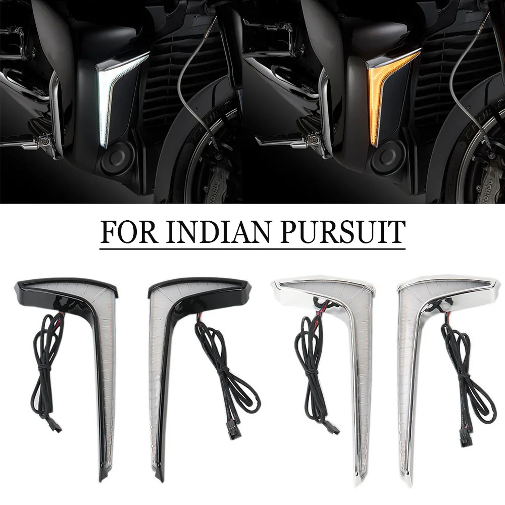 New FOR 20-up Challenger Models FOR INDIAN PURSUIT Motorcycle Accessories LED Lower Fairing Signal Lights Turn Signals
New FOR 20-up Challenger Models FOR INDIAN PURSUIT Motorcycle Accessories LED Lower Fairing Signal Lights Turn Signals